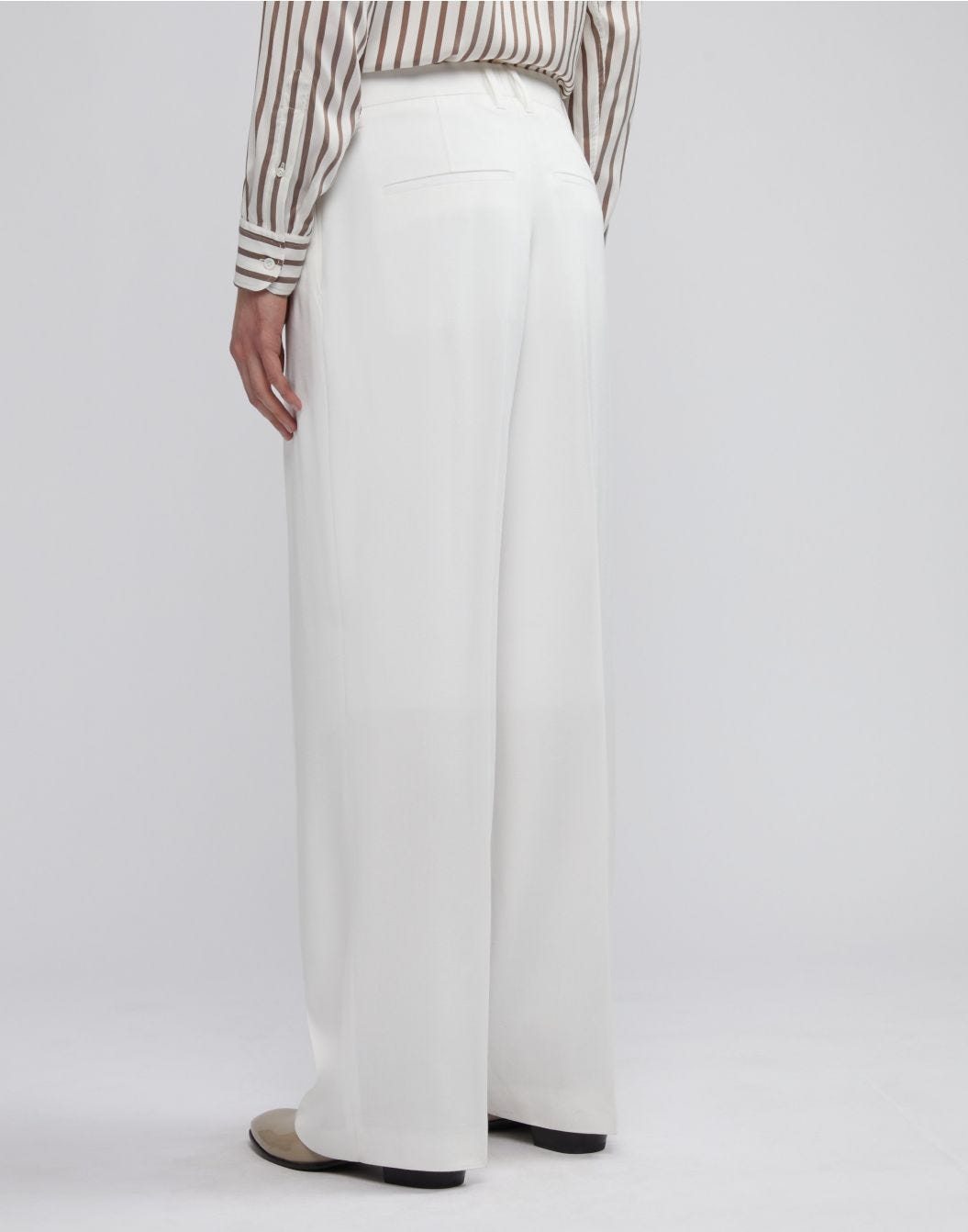 Lardini Pantalone Comfort Bianco In Viscosa