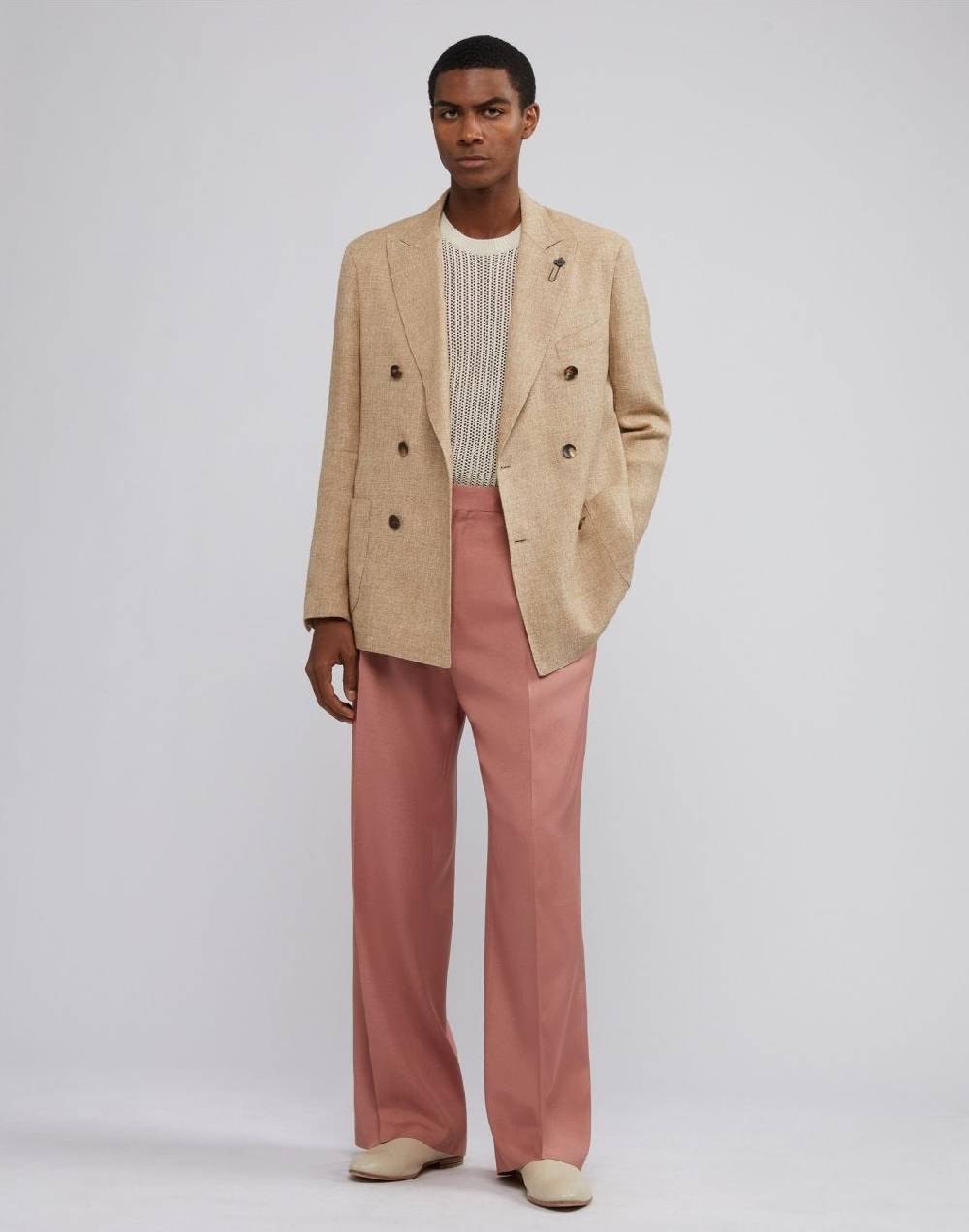 Lardini Pantalone Comfort Rosa In Viscosa