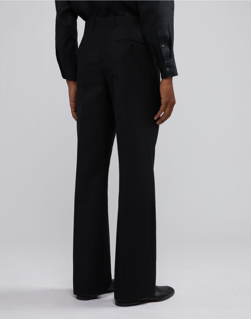 Lardini Pantalone Nero Attitude In Lana E Mohair