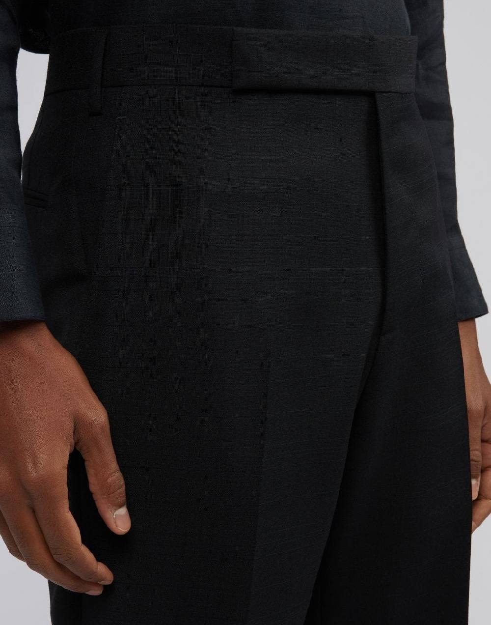 Lardini Pantalone Nero Attitude In Lana E Mohair