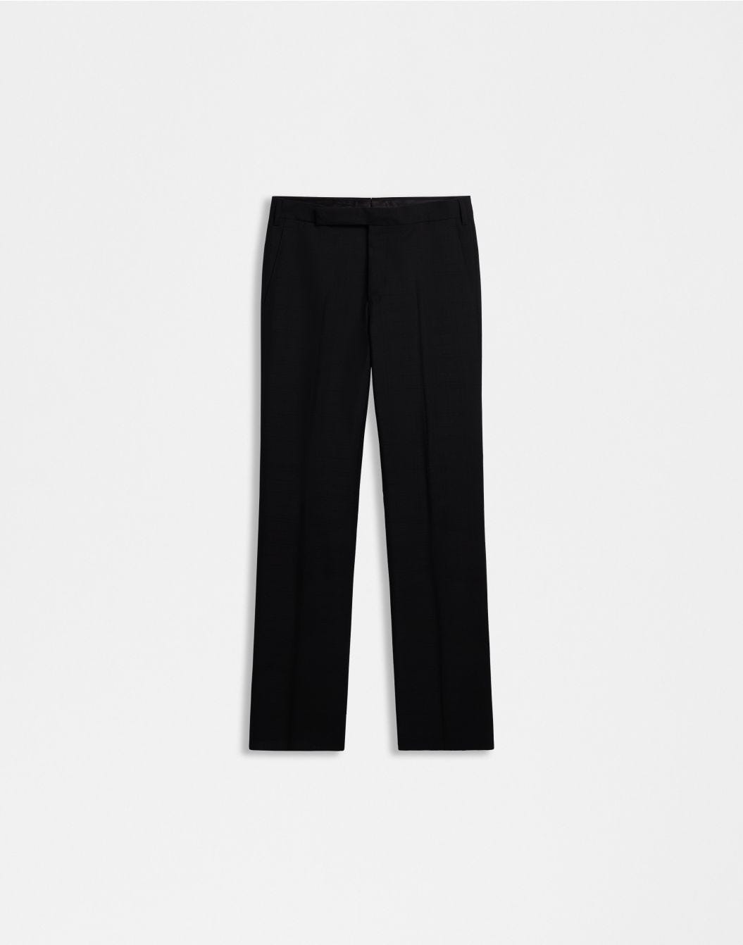Lardini Pantalone nero attitude in lana e mohair