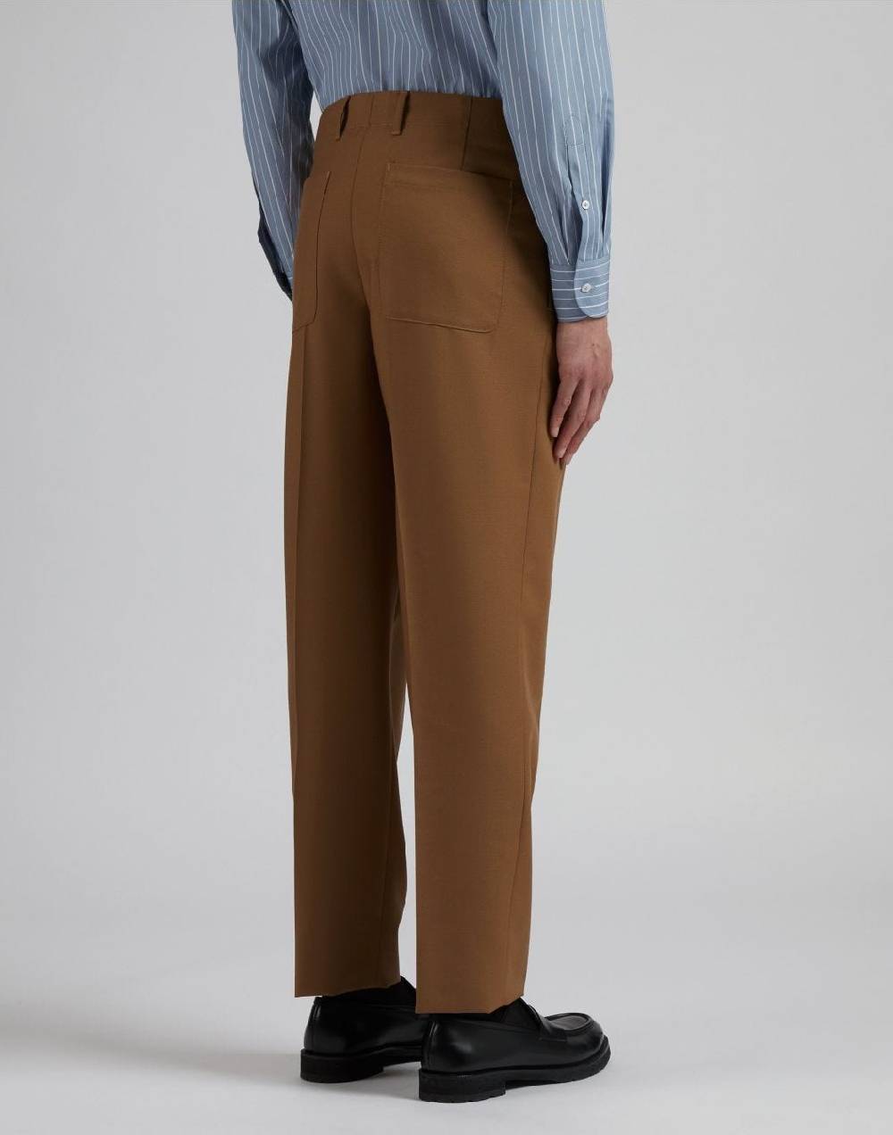 Lardini Pantalone Nocciola In Lana Mohair