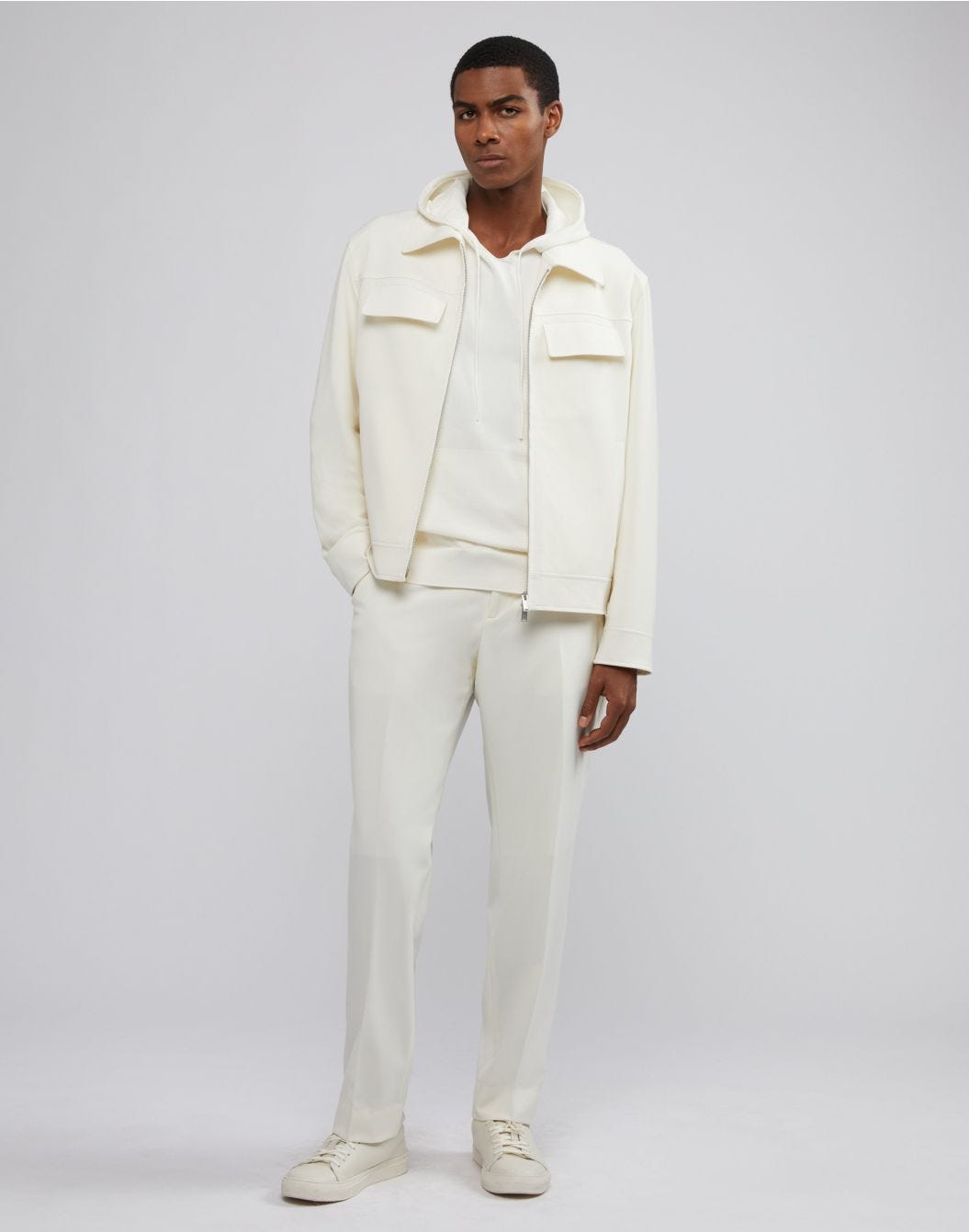 Lardini Pantalone Panna Senza Pinces