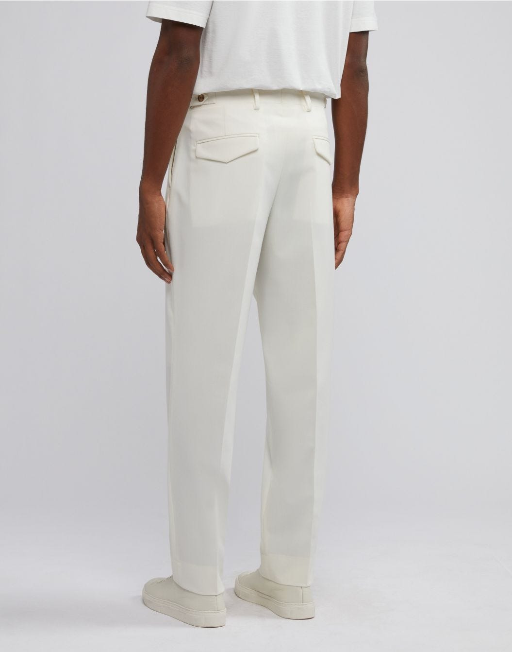 Lardini Pantalone Panna Senza Pinces