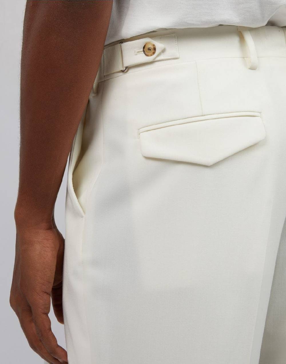 Lardini Pantalone Panna Senza Pinces