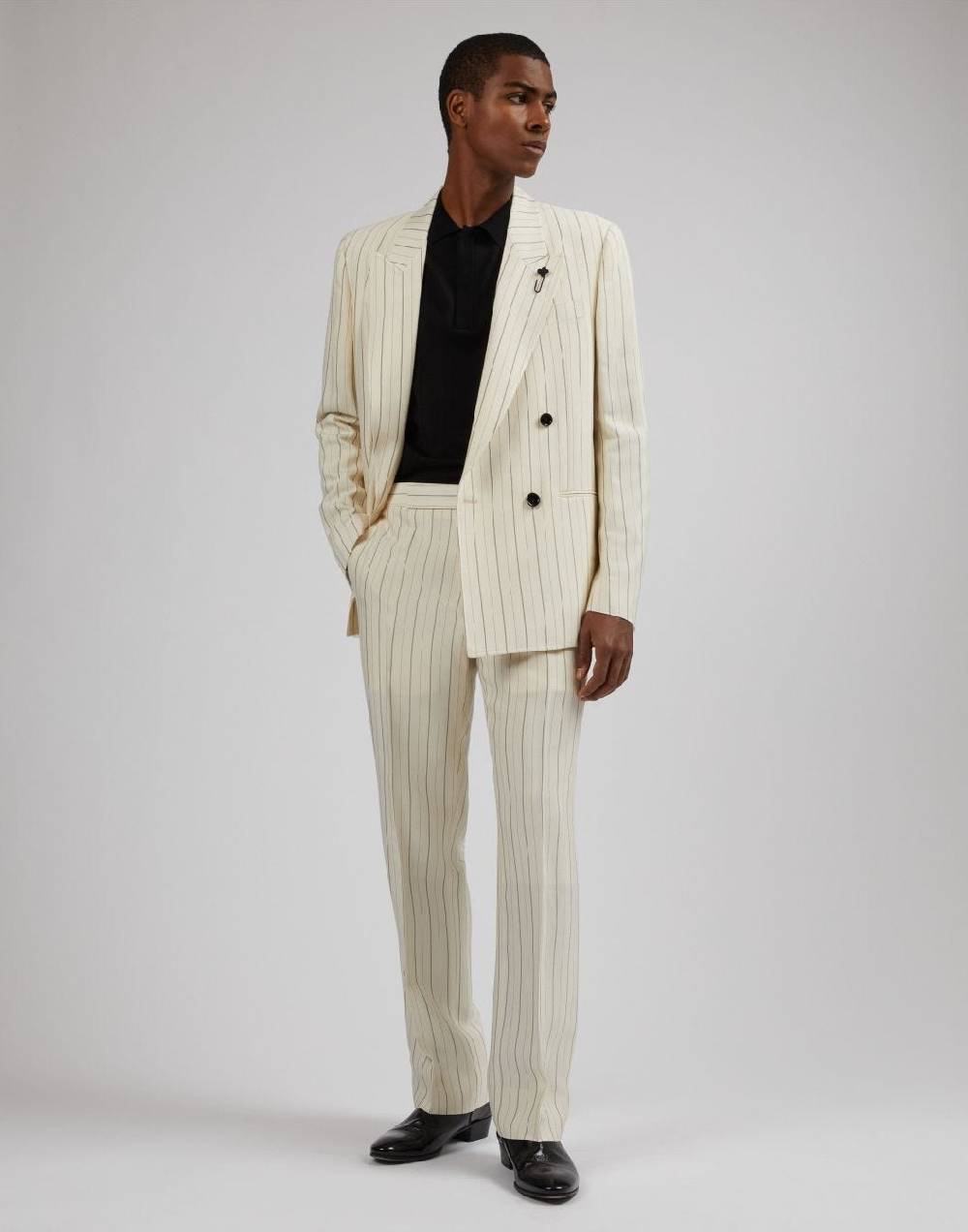 Lardini Polo A Manica Lunga Nera