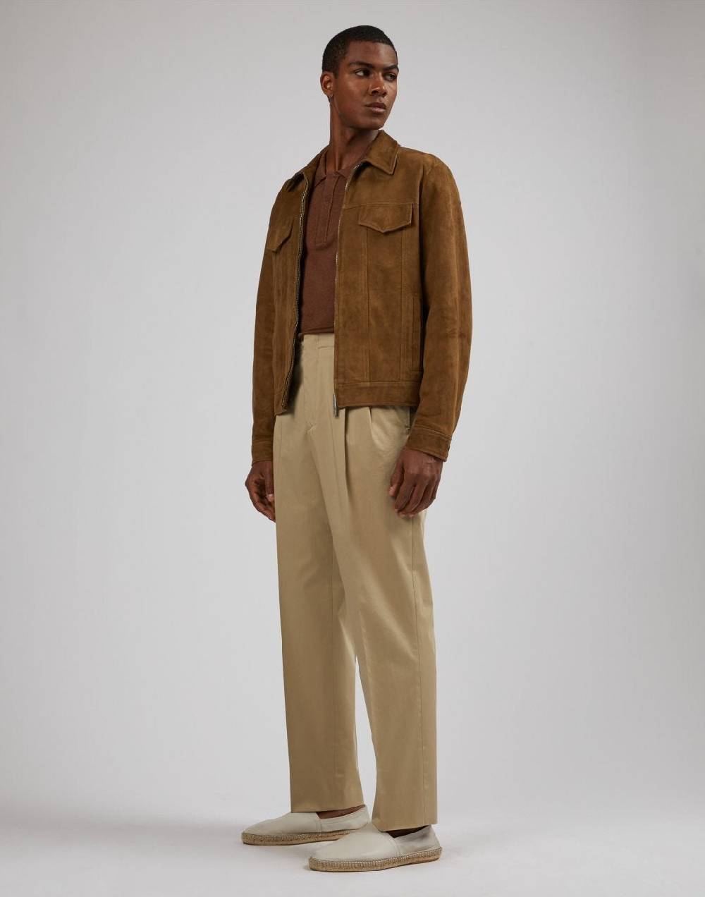 Lardini Polo A Manica Lunga Nocciola