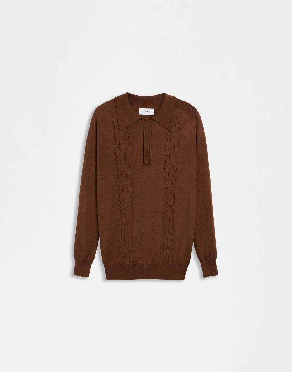 Lardini Polo a manica lunga nocciola