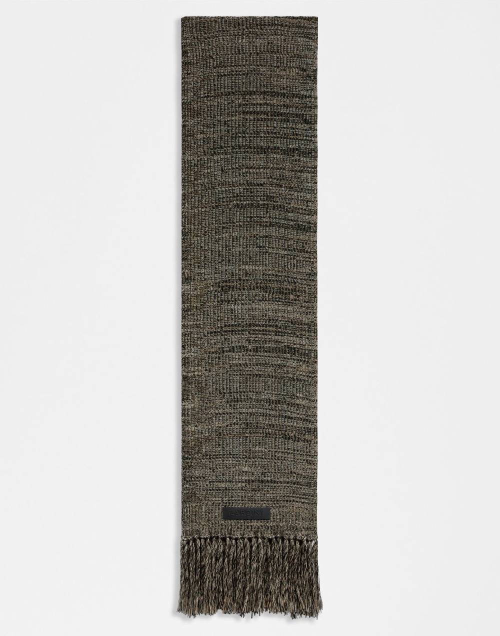 Lardini Sciarpa in lana merino a coste con peneri