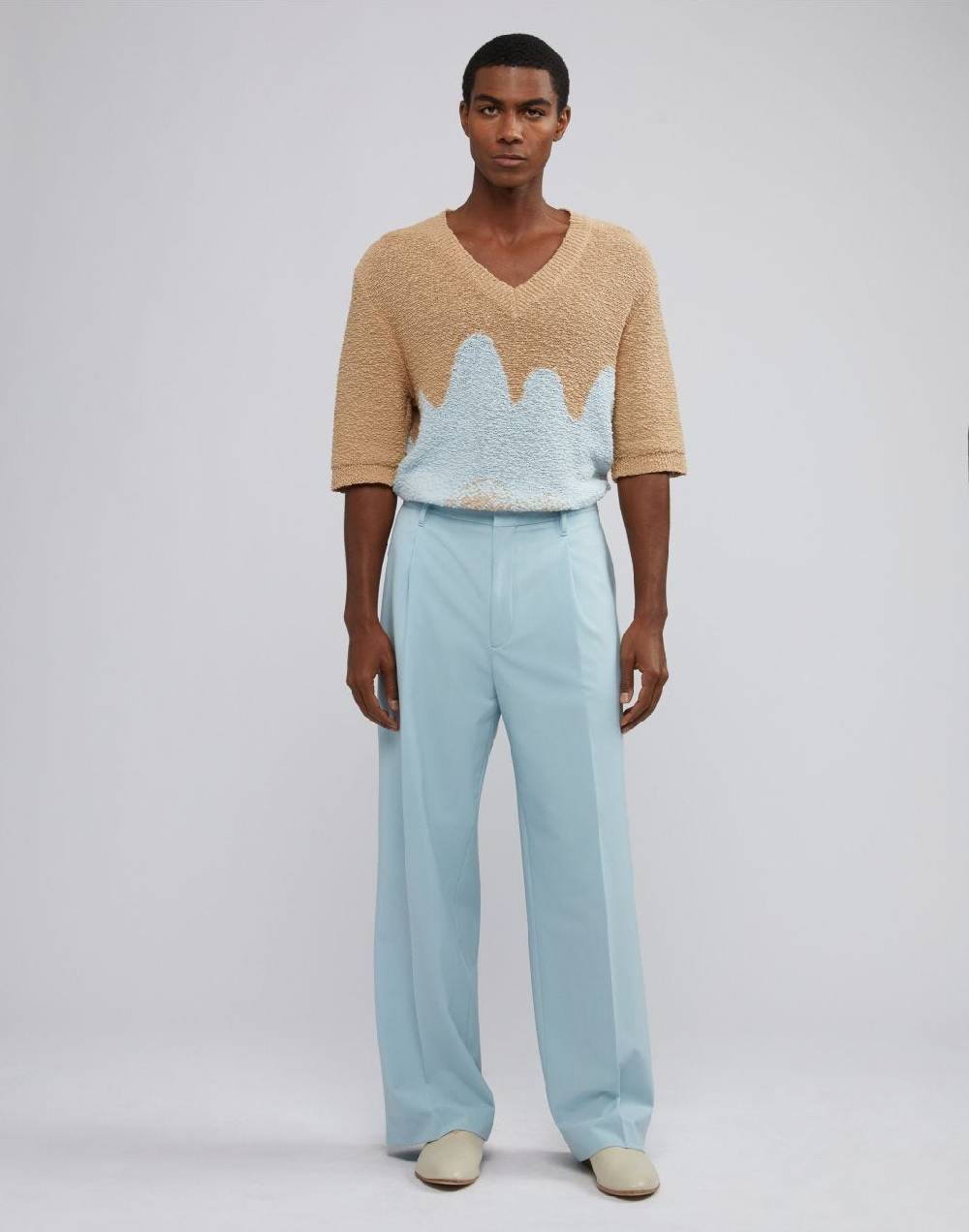 Lardini Maglia A Mezza Manica Con Intarsio Jacquard