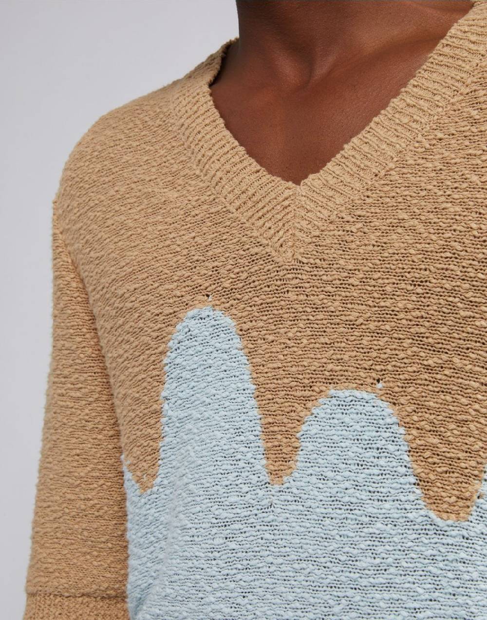 Lardini Maglia A Mezza Manica Con Intarsio Jacquard