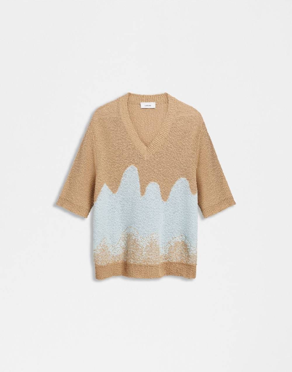 Lardini Maglia a mezza manica con intarsio jacquard