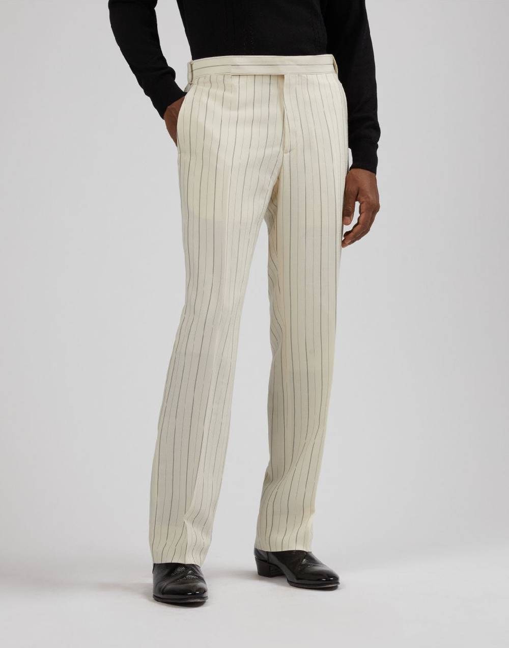 Lardini Pantalone Attitude Gessato Mosso In Viscosa