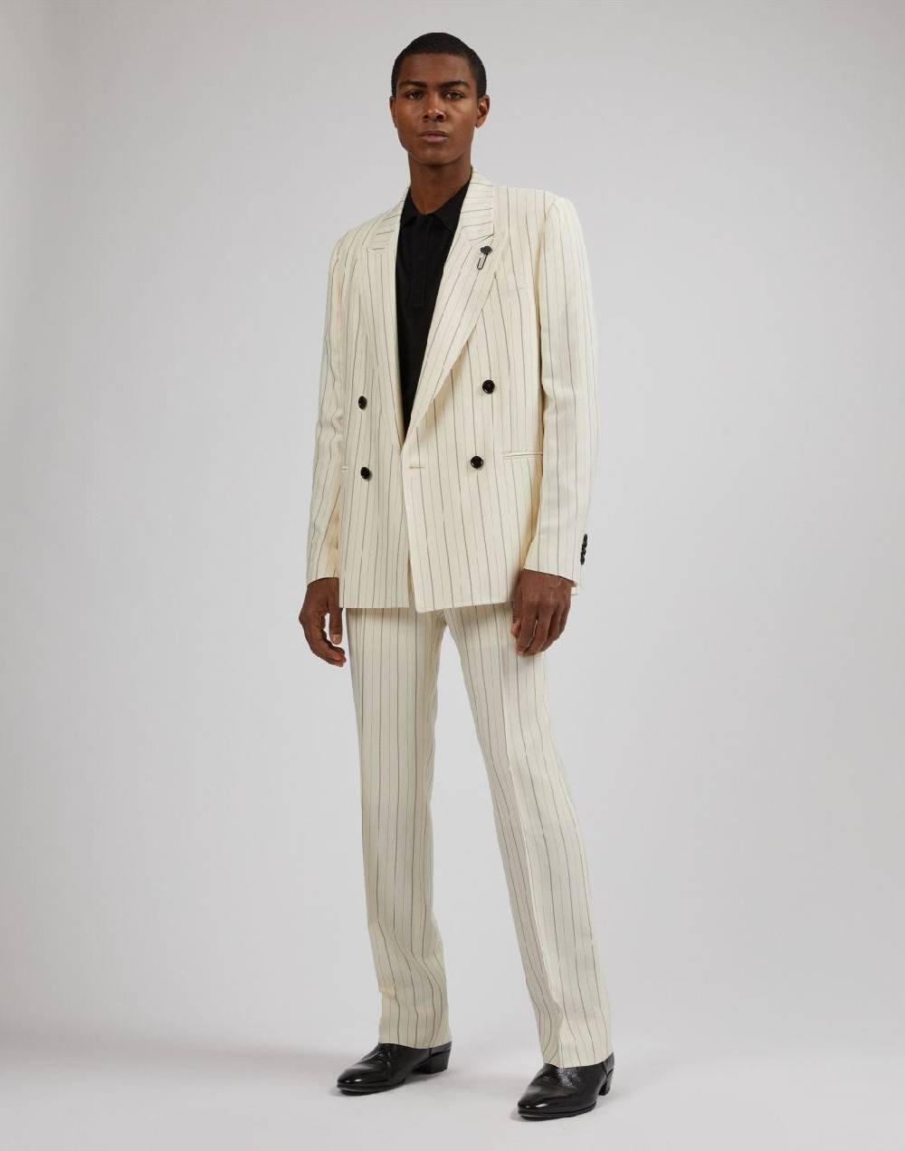 Lardini Pantalone Attitude Gessato Mosso In Viscosa