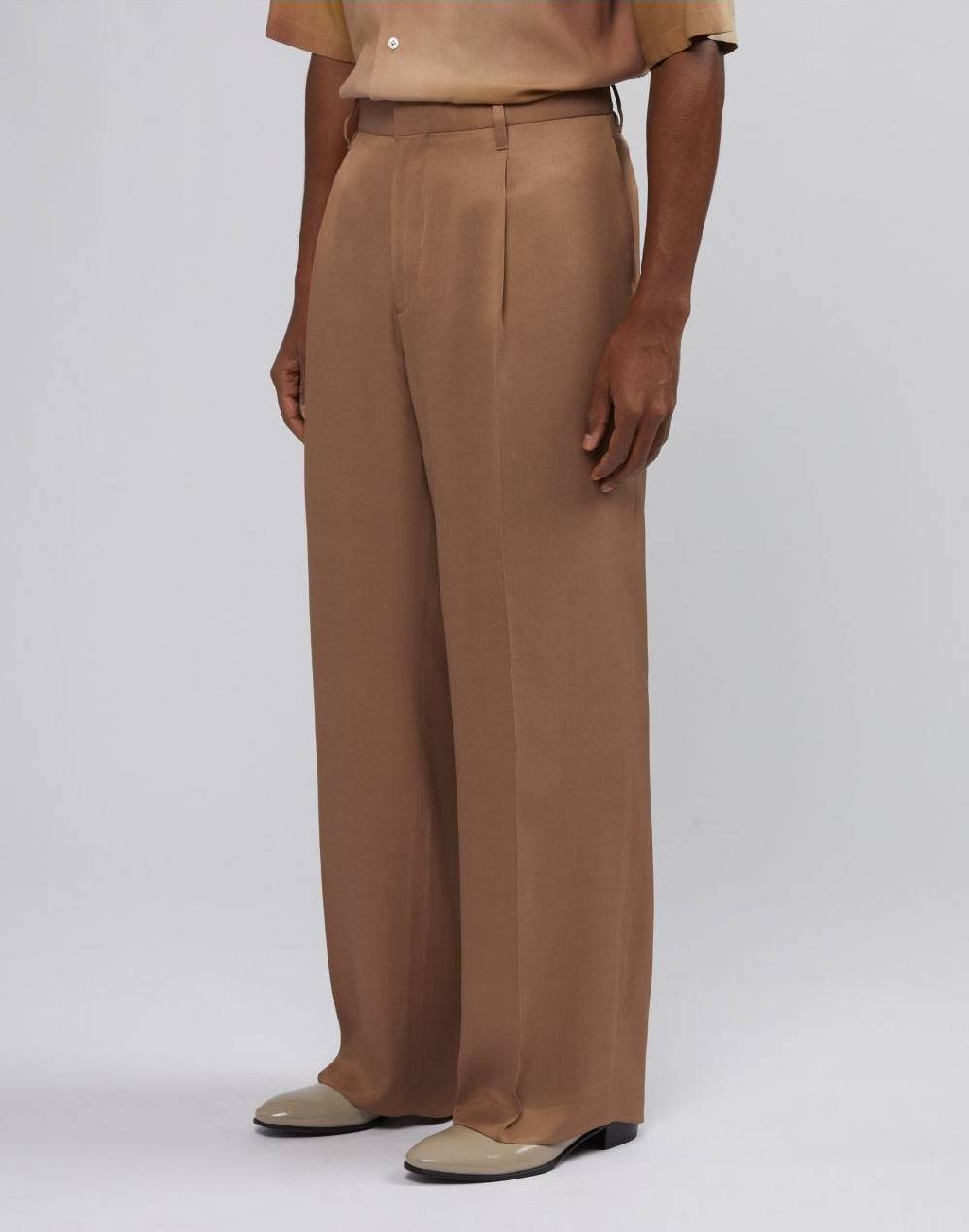 Lardini Pantalone Comfort Miami In Viscosa Nocciola