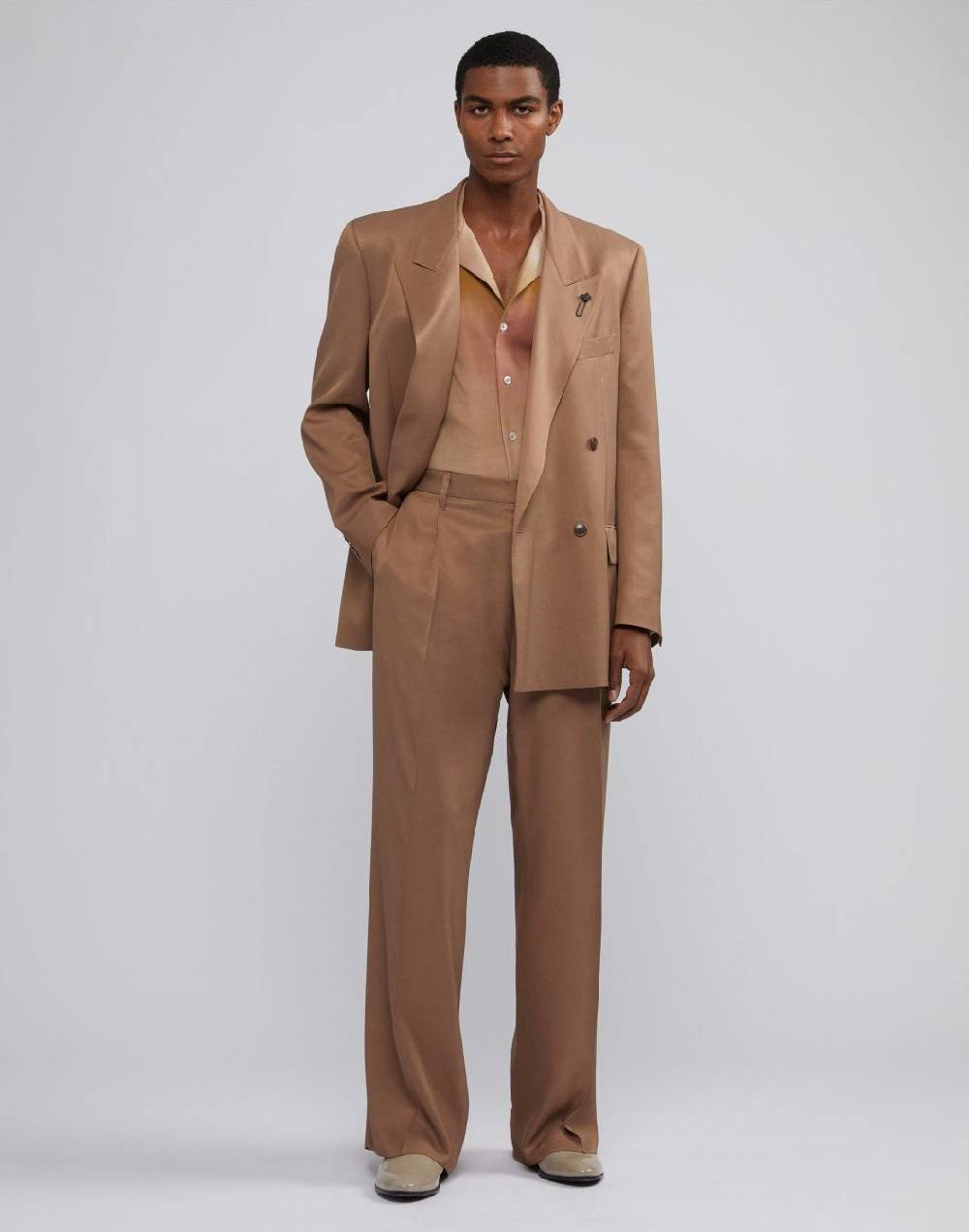 Lardini Pantalone Comfort Miami In Viscosa Nocciola