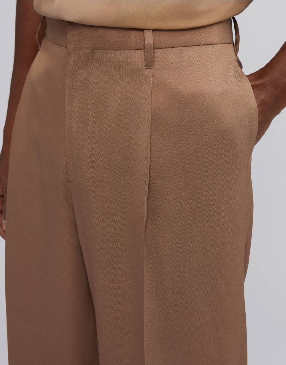 Lardini Pantalone Comfort Miami In Viscosa Nocciola