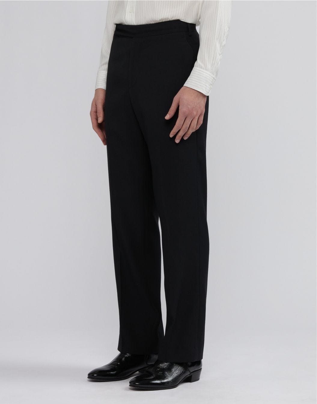 Lardini Pantalone Nero Attitude In Viscosa Di Lana E Seta