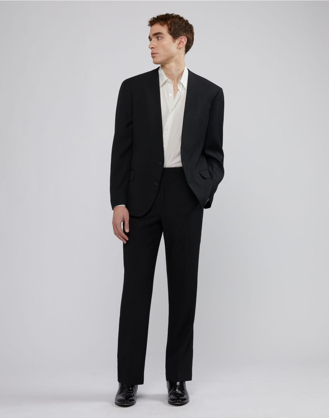 Lardini Pantalone Nero Attitude In Viscosa Di Lana E Seta