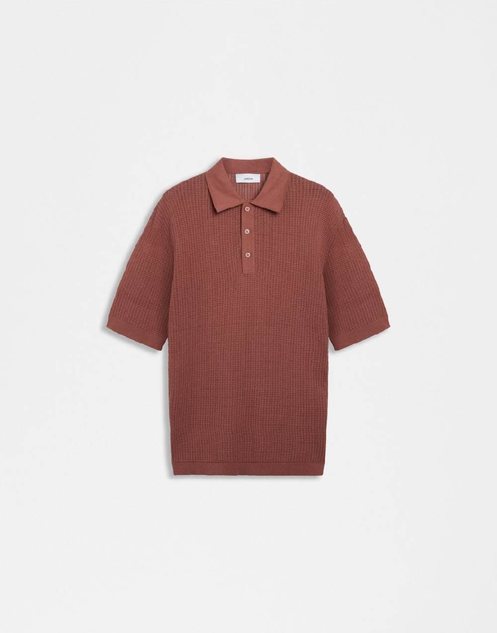 Lardini Polo rossa con lavorazione a punto traforato