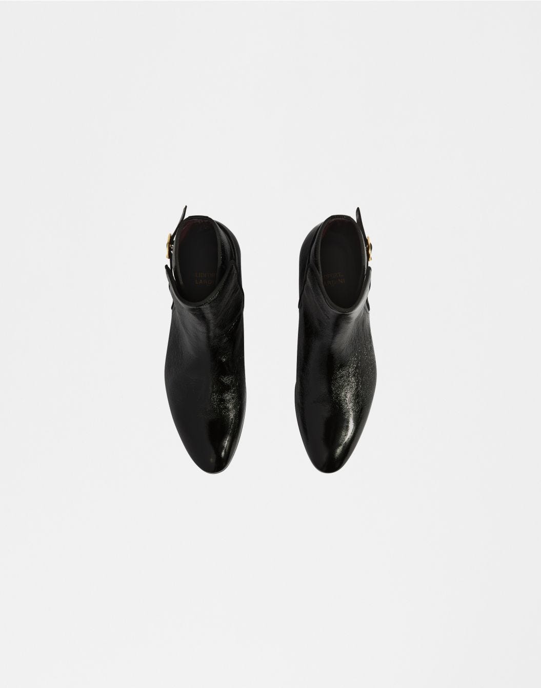 Lardini Stivaletto Nero In Pelle Verniciata Naplack