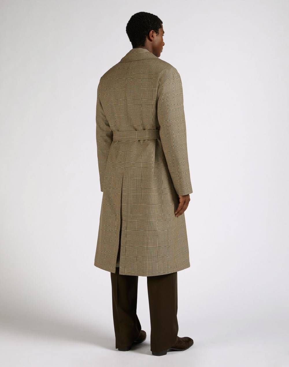 Lardini Trench Doppiopetto Attitude In Lana Con Cintura In Vita