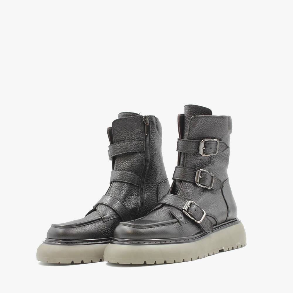 Laura Bellariva Anfibio combat con fibbie nero