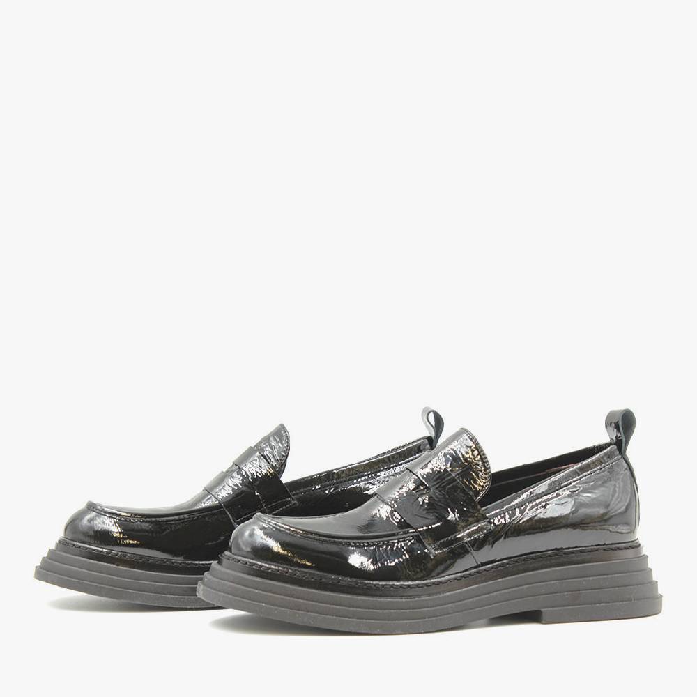 Laura Bellariva Mocassino nero lucido