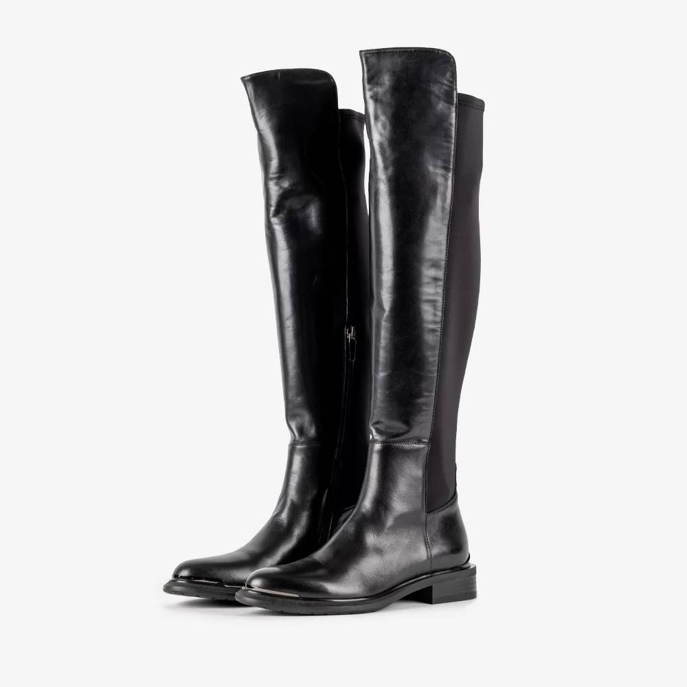 Laura Bellariva Stivale alto con pelle e neoprene