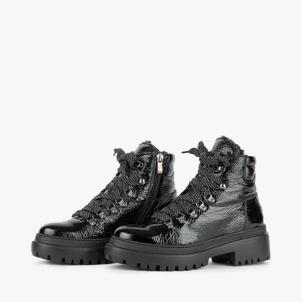 Laura Bellariva Tronchetto in pelle lucida con Montone