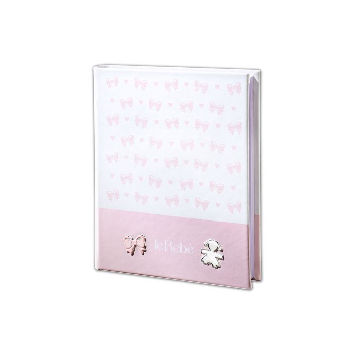 Le Bebé Album fotografico 20x25 cm sagoma bimba e fiocco