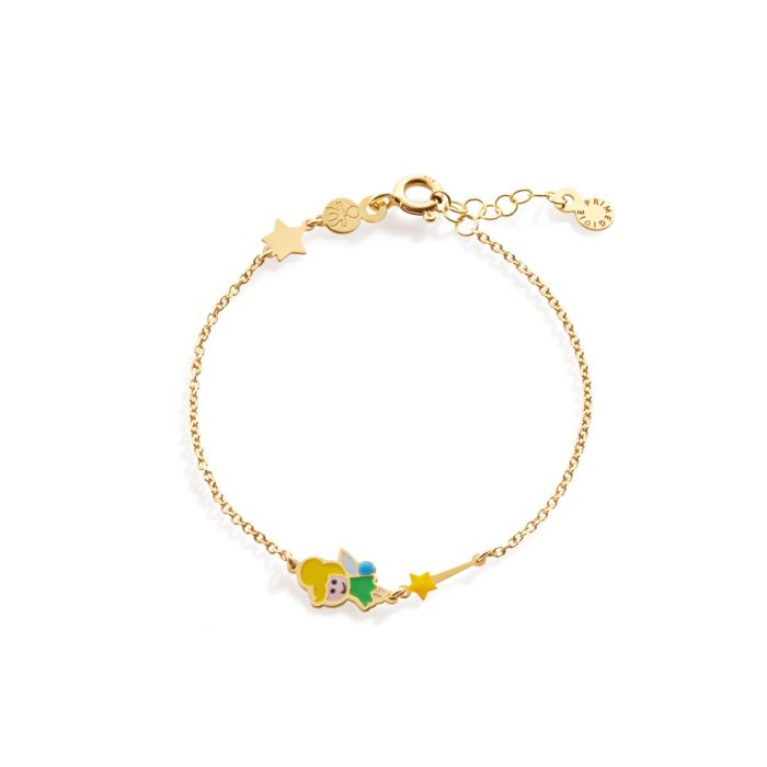 Le Bebé Bracciale Fiabe ispirato a Campanellino in oro giallo