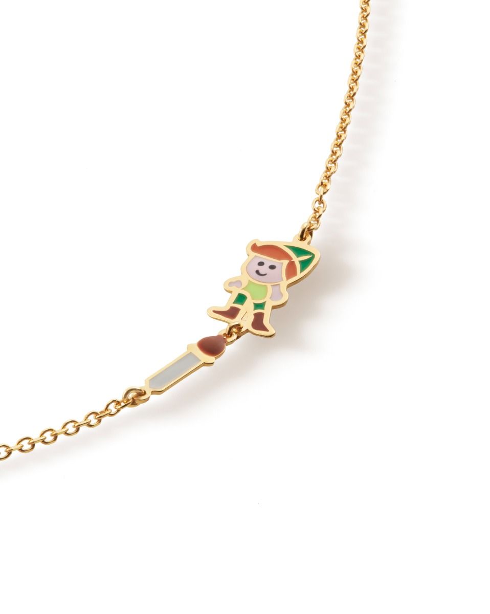 Le Bebé Bracciale Fiabe Ispirato A Peter Pan In Oro Giallo
