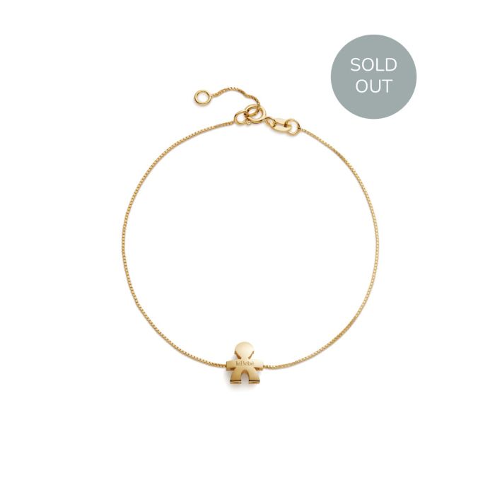 Le Bebé Bracciale I Tesorini con sagoma bimbo in oro giallo