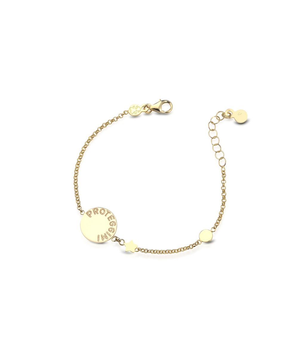 Le Bebé Bracciale Proteggimi Con Angioletto In Oro Giallo