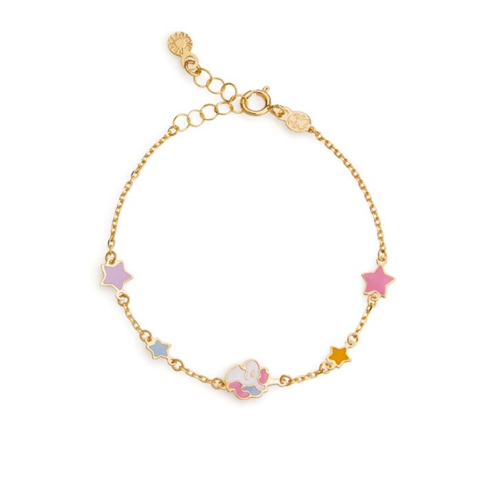 Le Bebé Bracciale Toys in oro giallo con unicorno e stelline