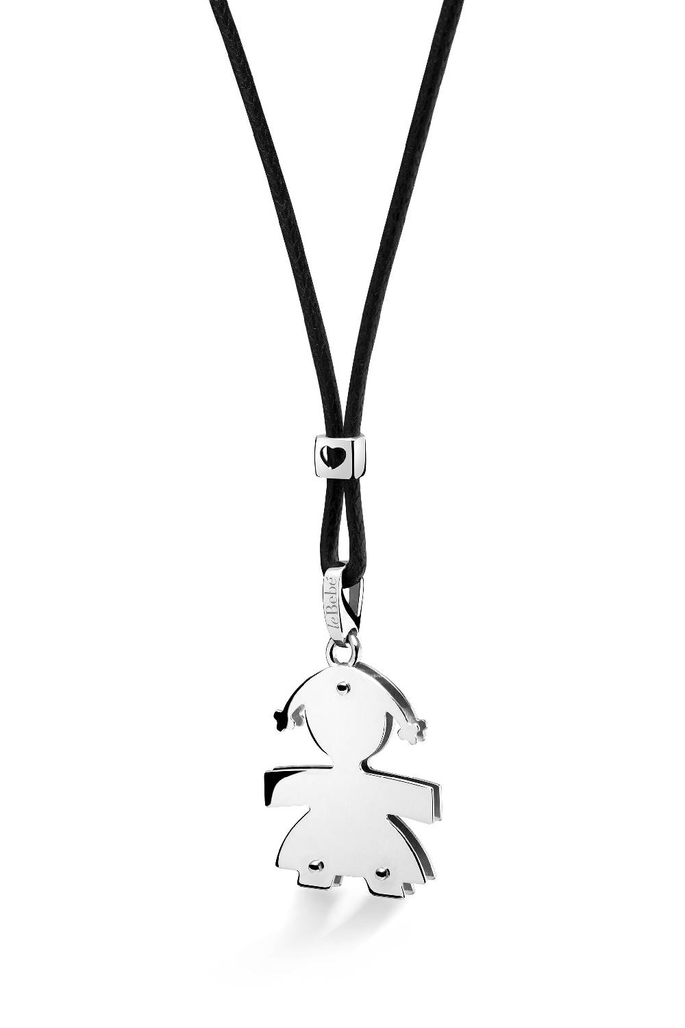 Le Bebé Ciondolo I Classici Con Sagoma Bimba In Oro Bianco