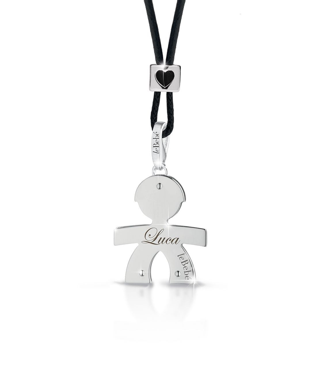 Le Bebé Ciondolo I Classici Con Sagoma Bimbo In Oro Bianco