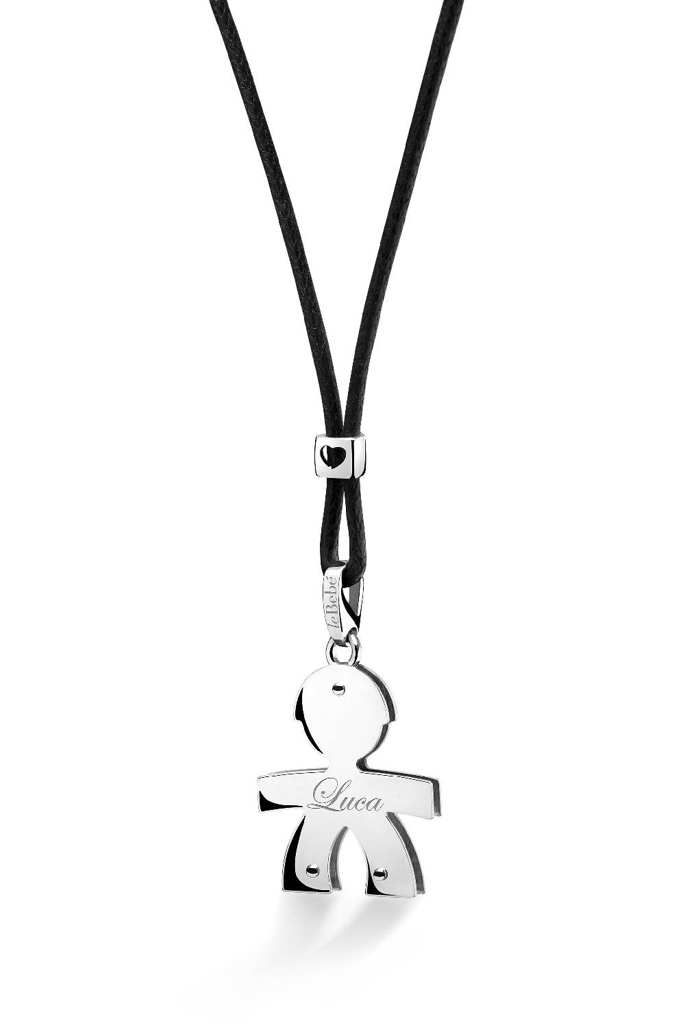 Le Bebé Ciondolo I Classici Con Sagoma Bimbo In Oro Bianco