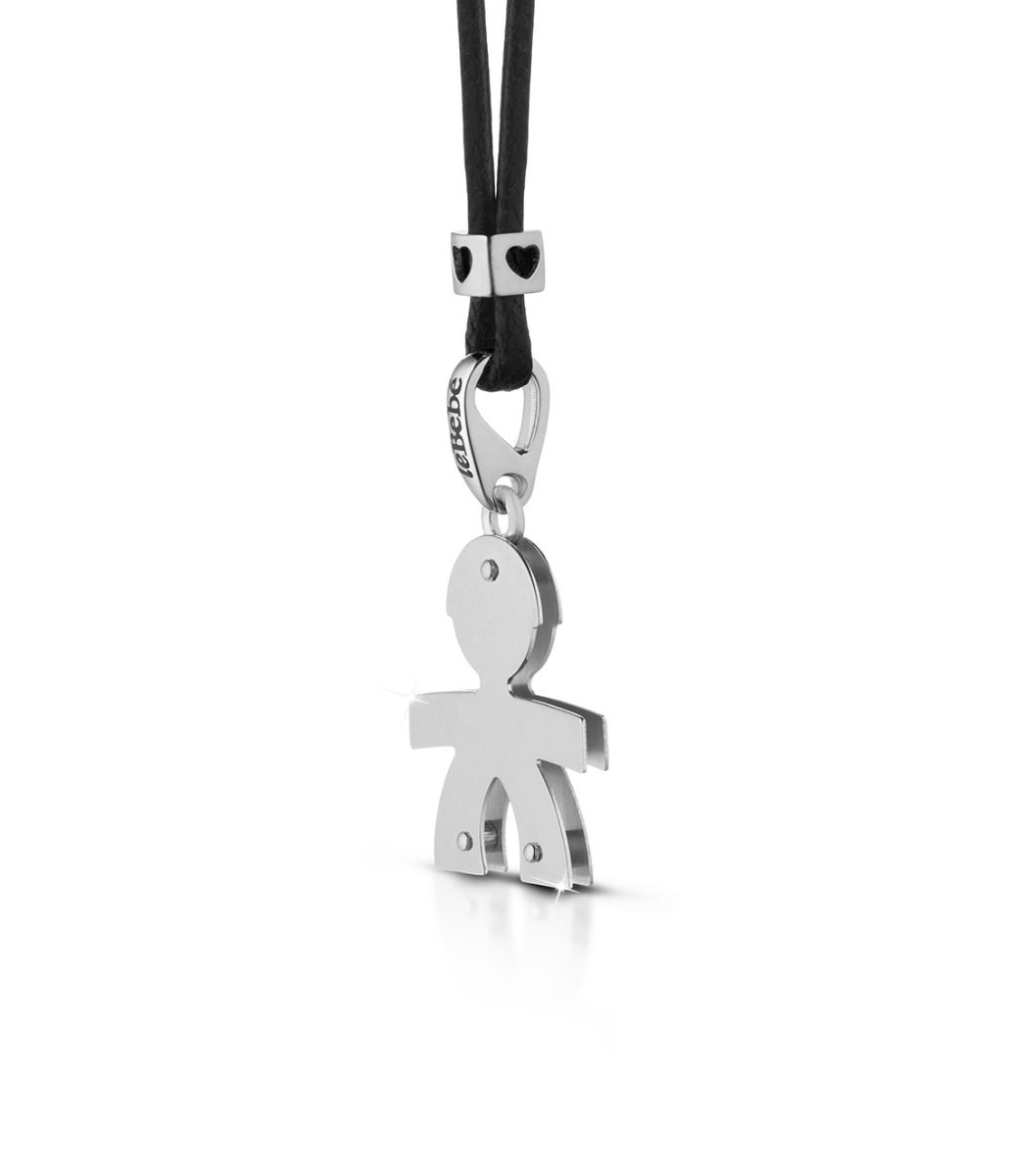 Le Bebé Ciondolo I Classici Con Sagoma Bimbo In Oro Bianco