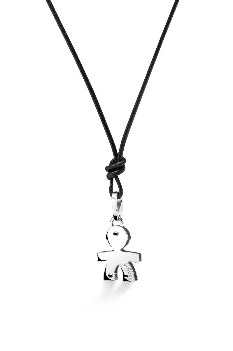 Le Bebé Ciondolo I Classici Con Sagoma Bimbo In Oro Bianco E Diamanti