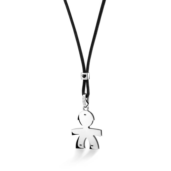 Le Bebé Ciondolo I Classici con sagoma bimbo in oro bianco