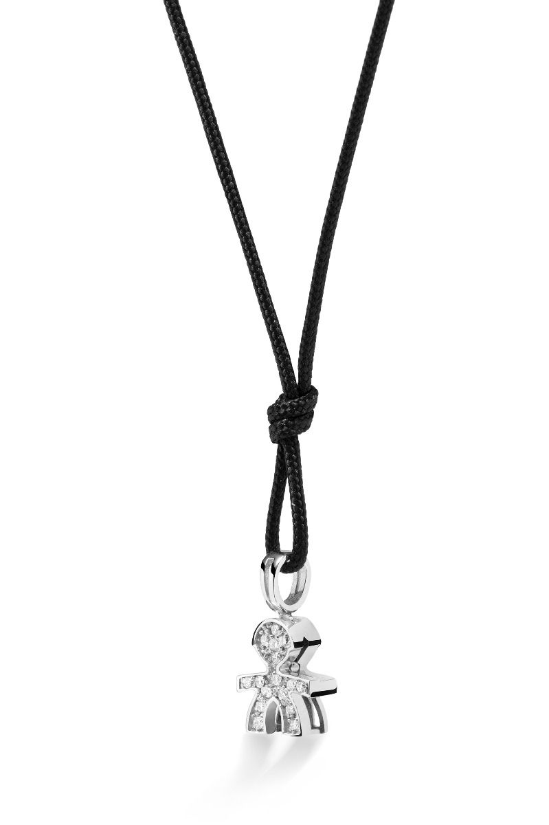 Le Bebé Ciondolo I Preziosi Con Sagoma Bimbo In Oro Bianco E Diamanti