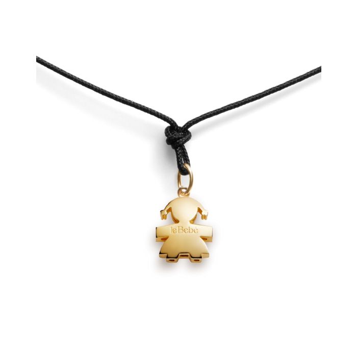 Le Bebé Ciondolo I Tesorini con sagoma bimba in oro giallo