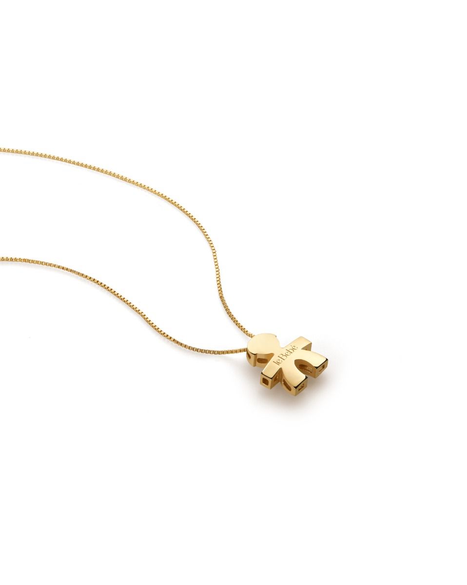 Le Bebé Ciondolo I Tesorini Con Sagoma Bimbo E Catena In Oro Giallo