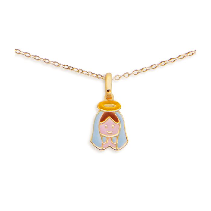 Le Bebé Collana Proteggimi in oro giallo con Madonnina