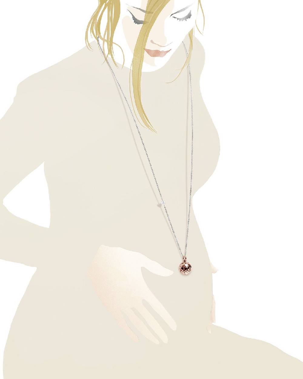 Le Bebé Collana Suonamore In Argento Placcato Oro Rosa