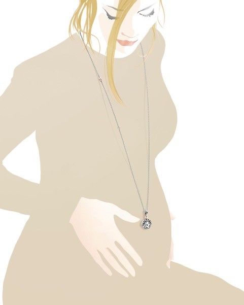 Le Bebé Collana Suonamore In Argento Placcato Oro Rosa Con Diamante