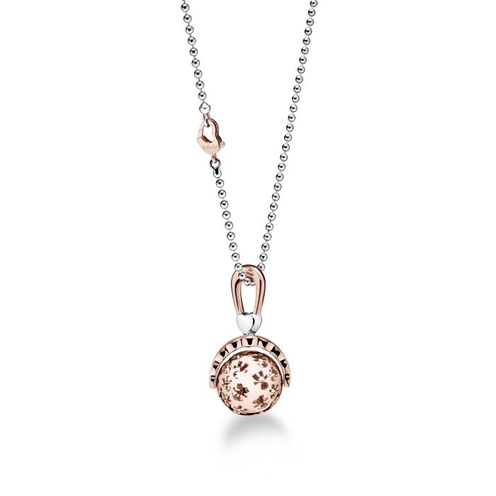 Le Bebé Collana Suonamore in argento placcato oro rosa con diamante