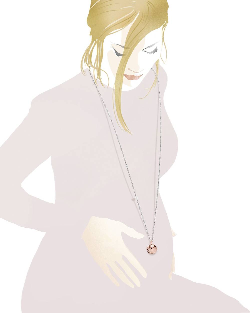 Le Bebé Collana Suonamore In Argento Placcato Oro Rosa